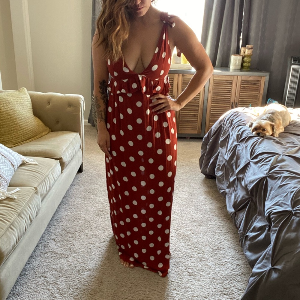 Polka dot maxi